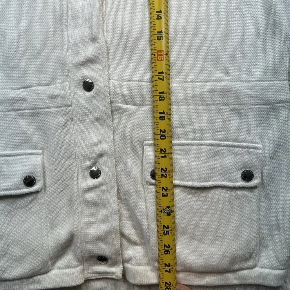 Lauren Ralph Lauren Women's Large‎ White Full Button Cardigan Sweater Casual